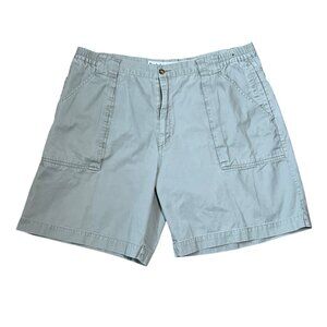 DUXBACK  Khaki Cargo Shorts Size 38 100% Cotton Light Gray Casual Mens Bottoms